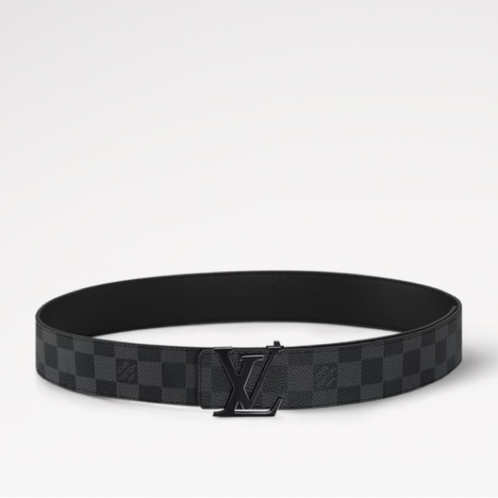 Men's Black Checkered Louis Vuitton belt